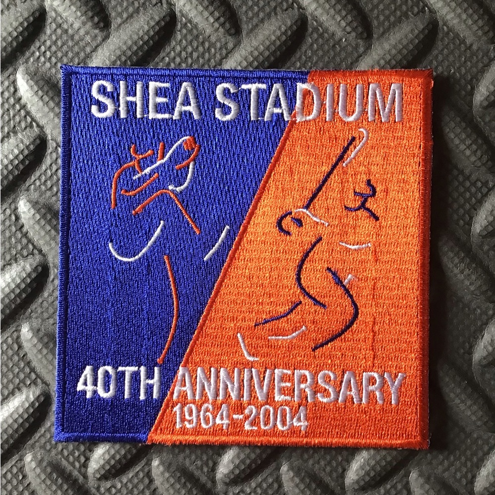 Shea Stadium 40th Anniversary Blue & Orange Commemorative Patch